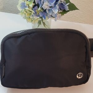 lululemon athletica Black Belt Bag with Zipper Closure
